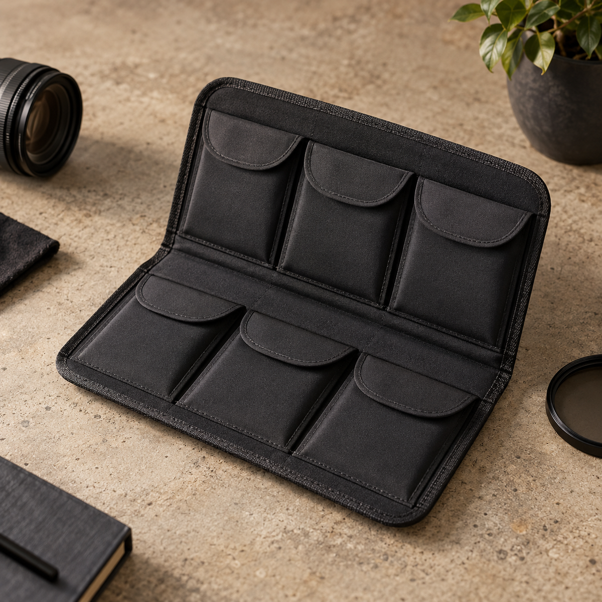 Folding Camera Filter Wallet photography accessory